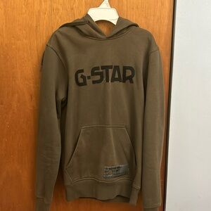 G-Star RAW dark bronze green hooded sweater